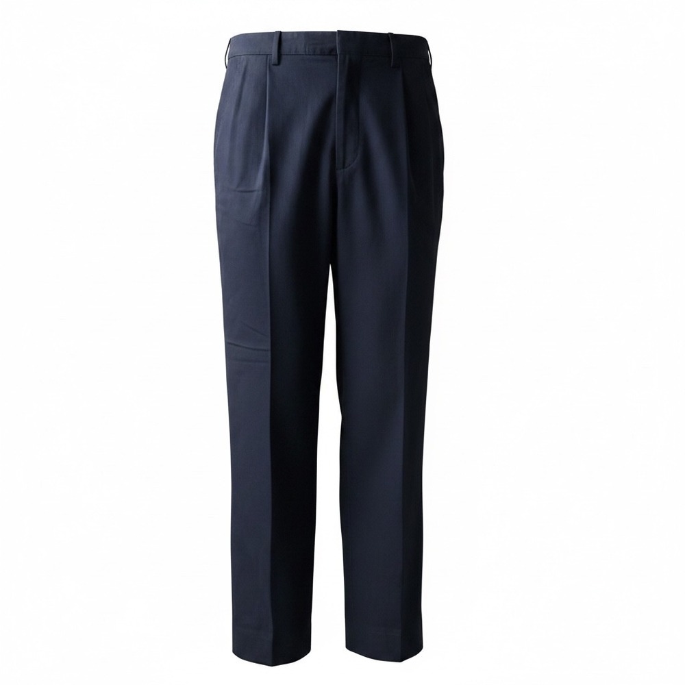Liz Claiborne Lizsport Kylie Navy‎ Blue Pleated Straight Leg Trousers Size 8